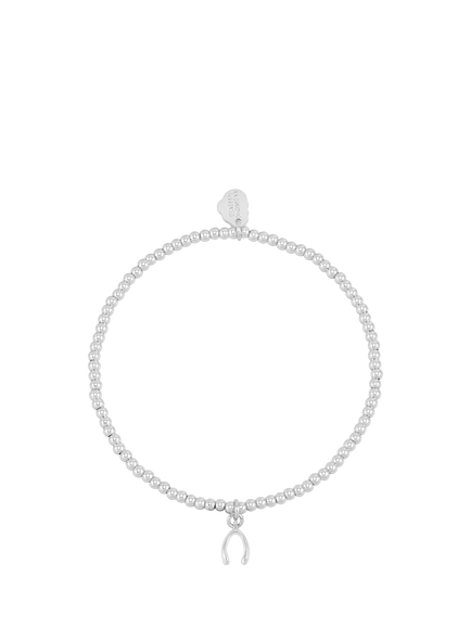 Estella Bartlett Lucky Wishbone Bracelet, Silver, Silver