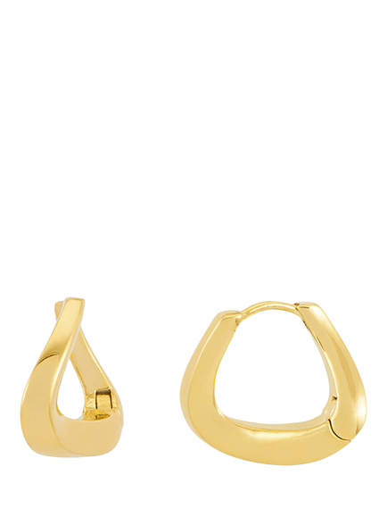 Estella Bartlett EDIT Waterproof Twisted Hoop Earrings, Gold, Gold