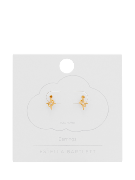 Estella Bartlett North Star Stud Earrings, Gold - view 2, Gold