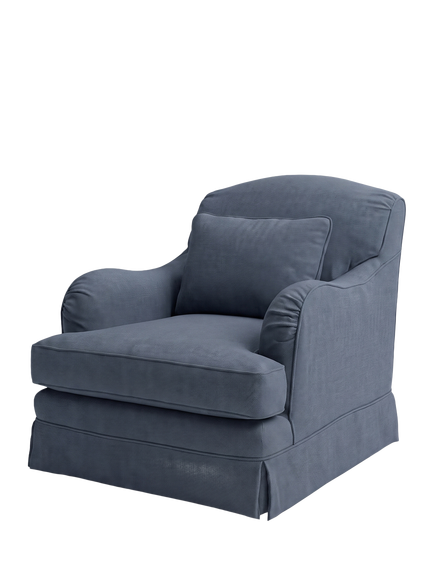 John Lewis x Sophie Conran Felix II Armchair - view 2, Bruges Navy