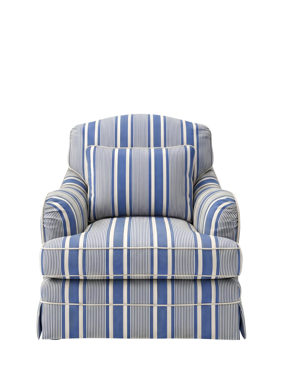 Felix II Range, John Lewis x Sophie Conran Felix II Armchair, Deauville Stripe Cornish Blue