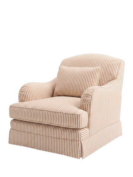 John Lewis x Sophie Conran Felix II Armchair - view 2, Quill Stripe Natural
