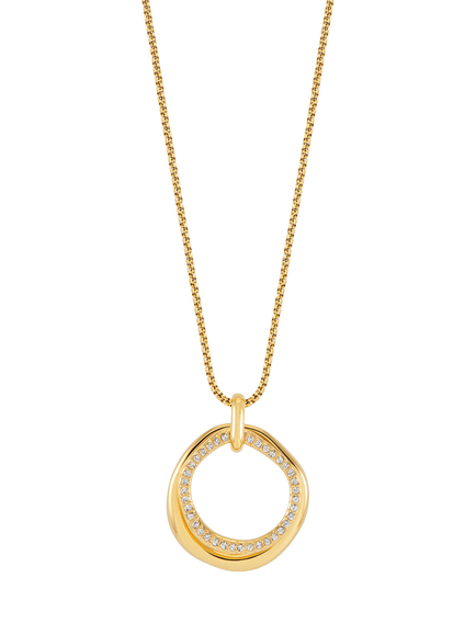Estella Bartlett EDIT Waterproof Molten Pave Necklace, Gold, Gold