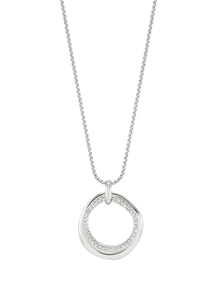 Estella Bartlett EDIT Waterproof Molten Pave Necklace, Silver, Silver