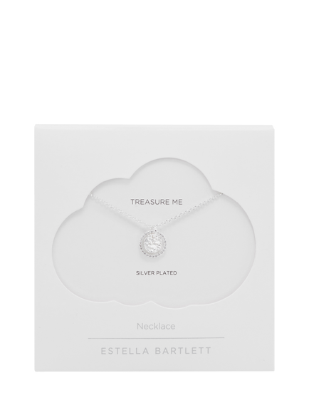 Estella Bartlett Hammered Coin Necklace, Silver - view 2, Silver