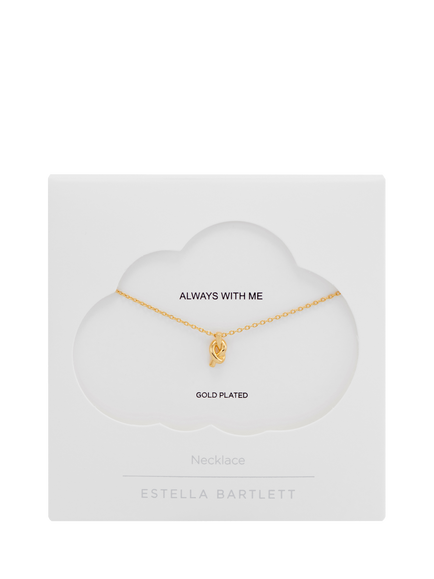 Estella Bartlett Love Knot Necklace, Gold - view 2, Gold
