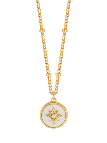 Estella Bartlett North Star Coin Necklace, Gold, Gold