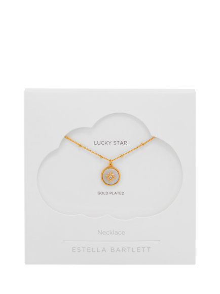 Estella Bartlett North Star Coin Necklace, Gold - view 2, Gold