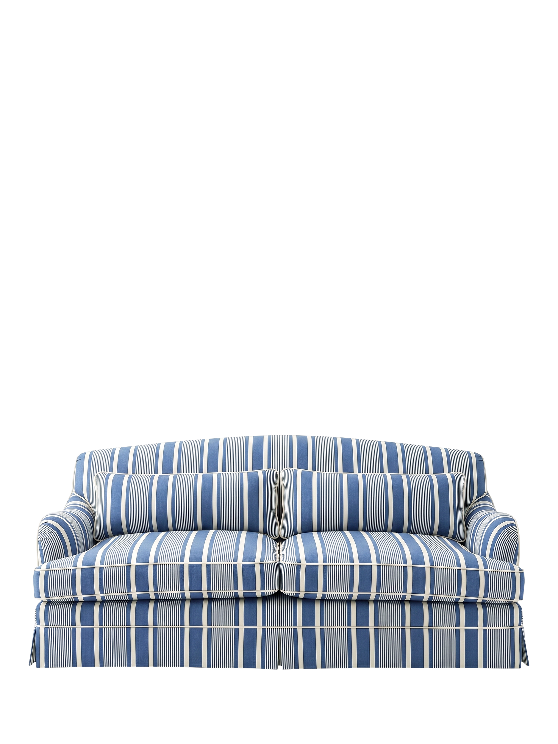 Felix II Range, John Lewis x Sophie Conran Felix II Large 4 Seater Sofa, Deauville Stripe Cornish Blue