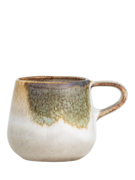 Bloomingville Jules Reactive Glaze Stoneware Cup, 300ml, Green, Green