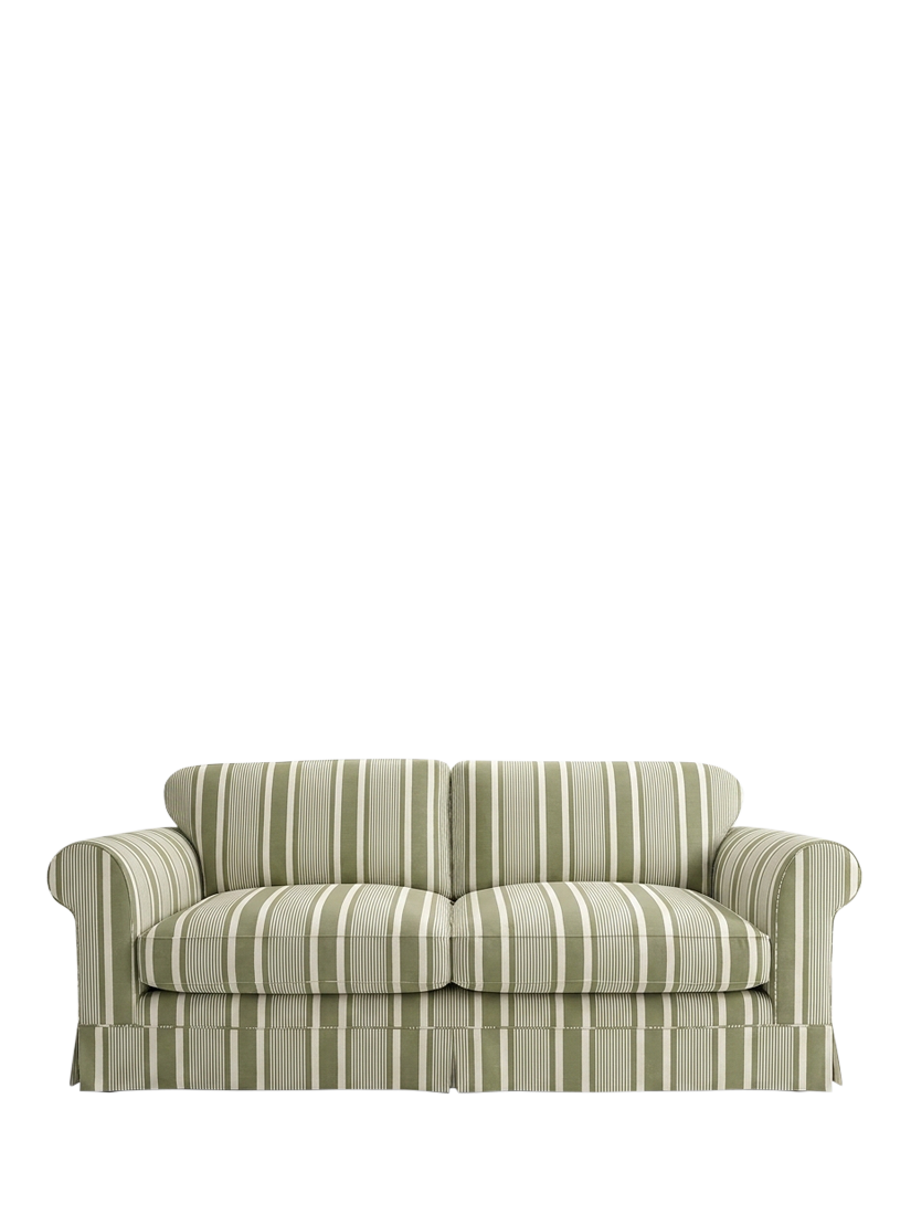 Salthrop Range, John Lewis x Sophie Conran Salthrop Large 3 Seater Sofa, Deauville Stripe Spring Green