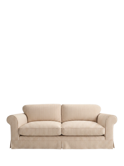 John Lewis x Sophie Conran Salthrop Large 3 Seater Sofa, Quill Stripe Natural