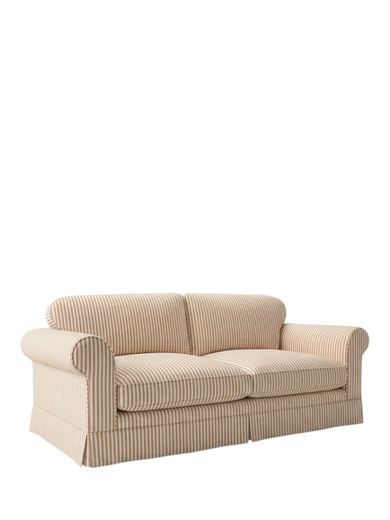 John Lewis x Sophie Conran Salthrop Large 3 Seater Sofa - view 2, Quill Stripe Natural