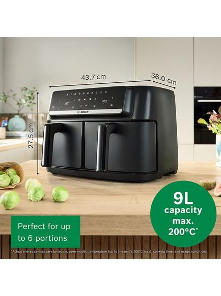 Bosch Series 4 MAFD440B1G Double Drawer Air Fryer, Black - view 2, Black