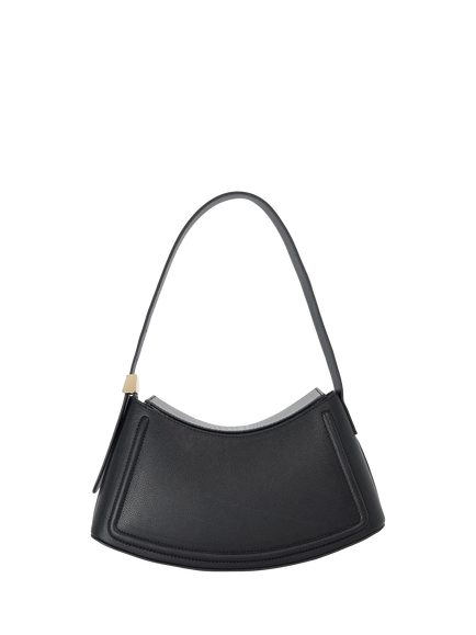 Dune London Dependent Leather Sculptural Shoulder Bag, Black - view 2, Black