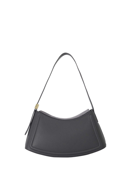 Dune London Dependent Suede Sculptural Shoulder Bag, Grey - view 2, Grey