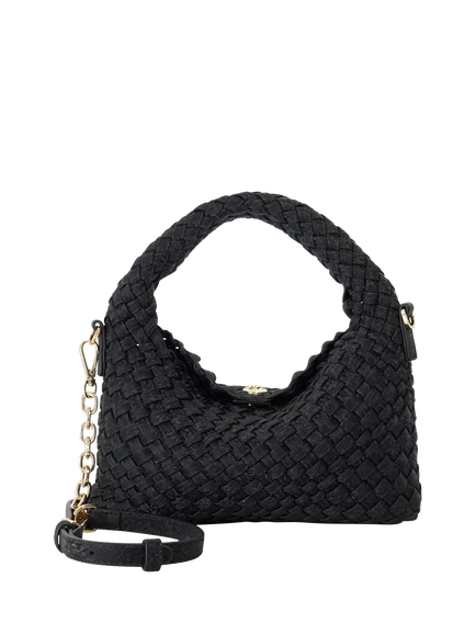 Dune London Dinkydeliberate Small Woven Grab Bag, Black, Black