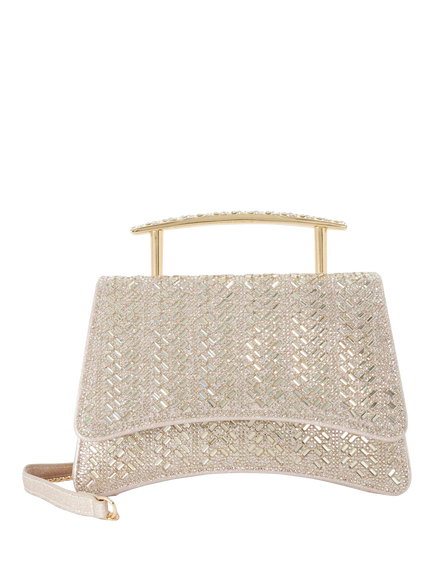 Dune London Bedazzle Fabric Clutch Bag, Gold, Gold
