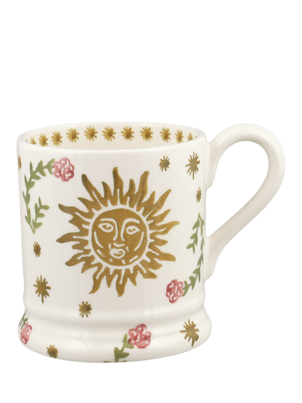 Elizabeth Scarlett x Emma Bridgewater Sun Goddess Half Pint Mug, 300ml, Multi, Gold