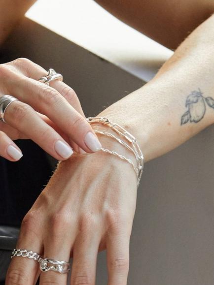 Daisy London Polly Classic Chain Bracelet, Silver - view 2, Silver