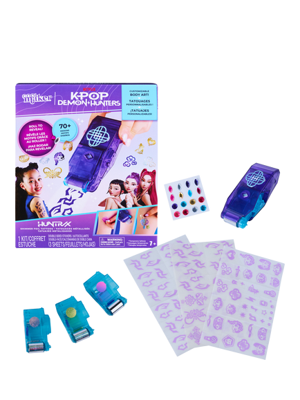 K-Pop Demon Hunters Cool Maker Shimmer Foil Tattoos, Multi