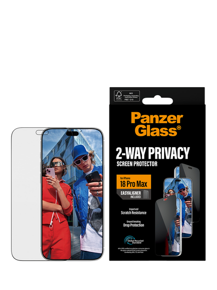 PanzerGlass Ultra-Wide Privacy Screen Protector for iPhone 18 Pro Max - view 2, Black