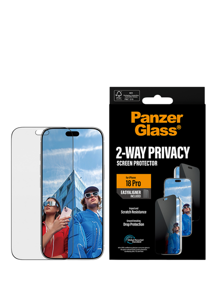 PanzerGlass Ultra-Wide Privacy Screen Protector for iPhone 18 Pro - view 2, Black