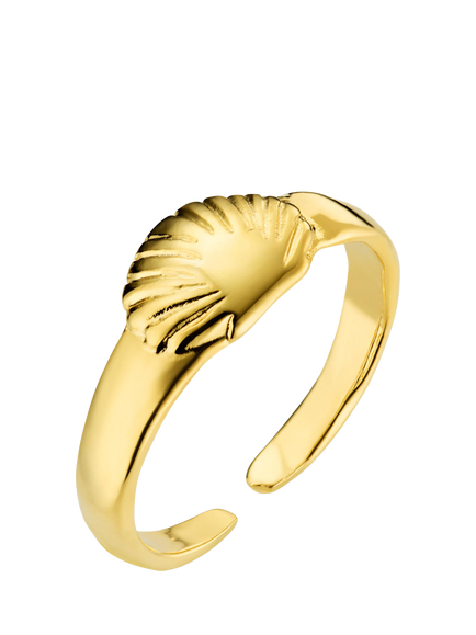 Orelia Shell Adjustable Ring, Pale Gold, Pale Gold