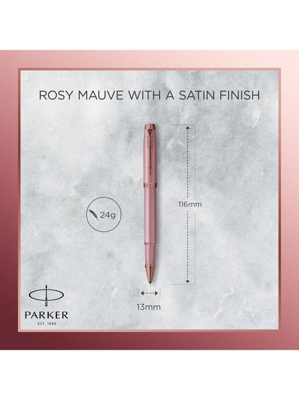 PARKER IM Finishing Touch Rollerball Pen - view 2, Rosy Mauve