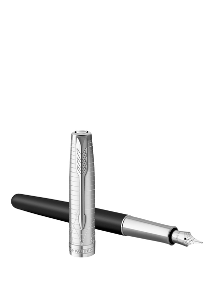 PARKER Legacy of Flight Sonnet Fountain Pen, Black/Silver - view 2, Multi