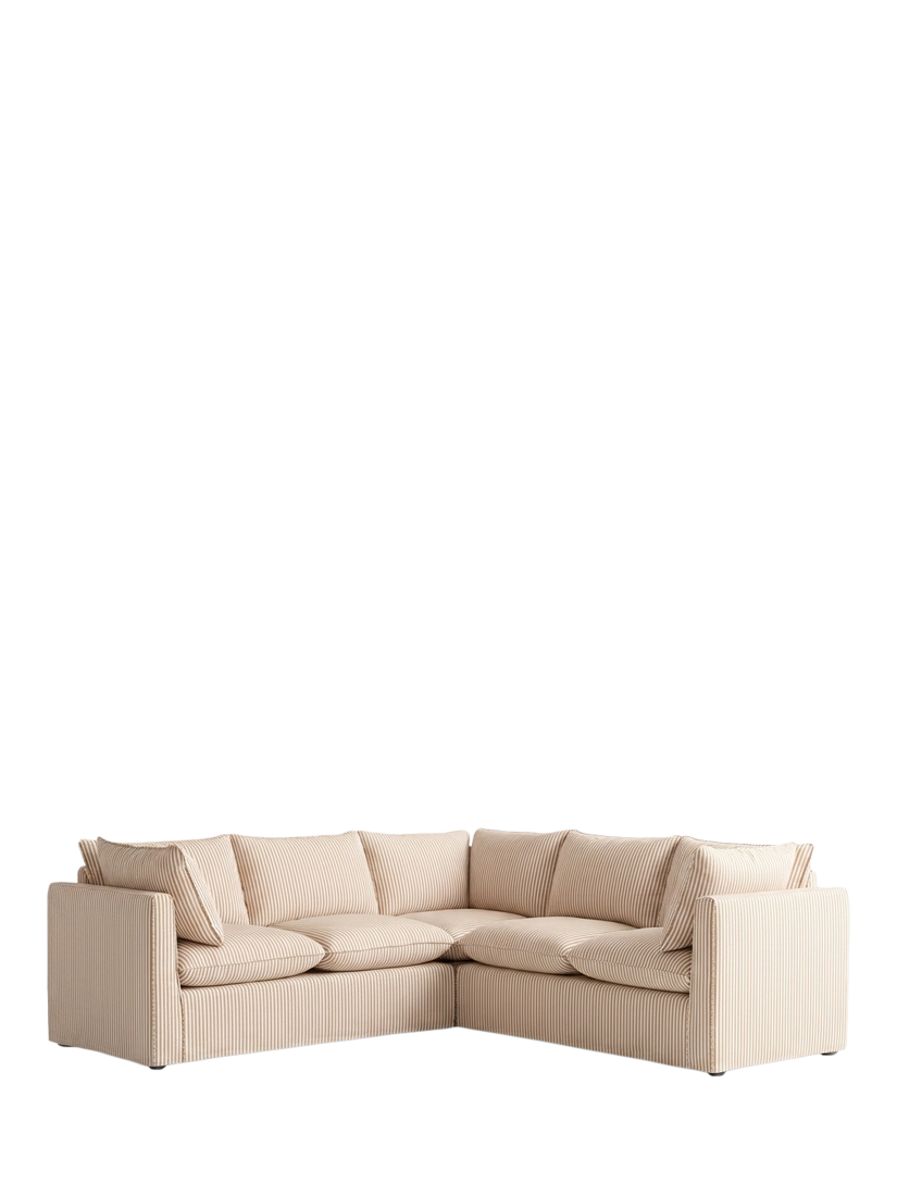 Cocobella Range, John Lewis x Sophie Conran Cocobella 5 Seater Corner Sofa, Quill Stripe Natural