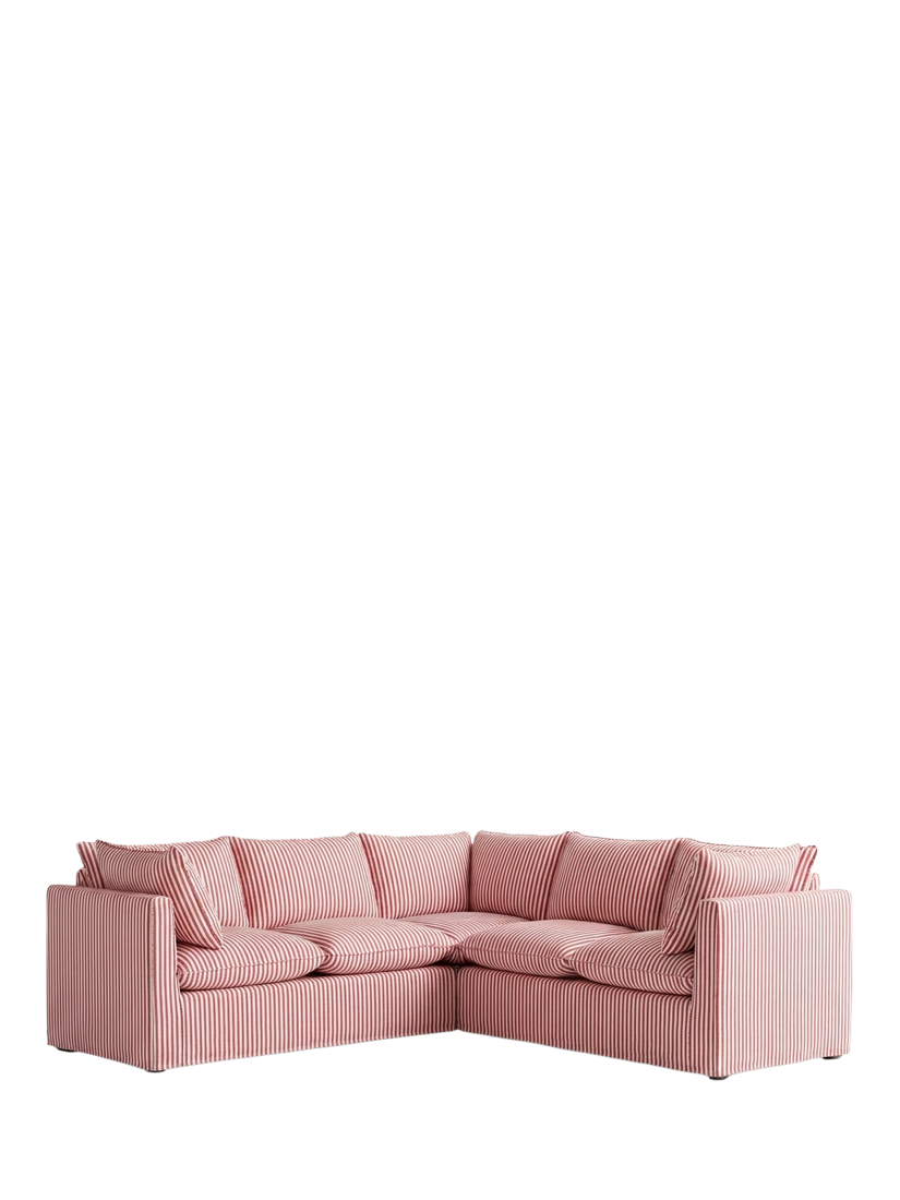 Cocobella Range, John Lewis x Sophie Conran Cocobella 5 Seater Corner Sofa, Quill Stripe Red