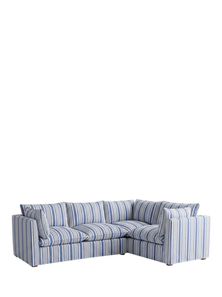 John Lewis x Sophie Conran Cocobella Large 3 Seater RHF Corner Sofa, Deauville Stripe Cb