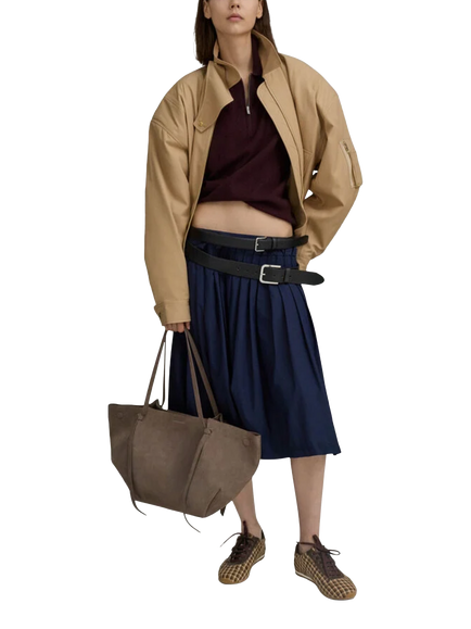 CHARLES & KEITH XL Calla Tote Bag, Stone Grey - view 2, Stone Grey