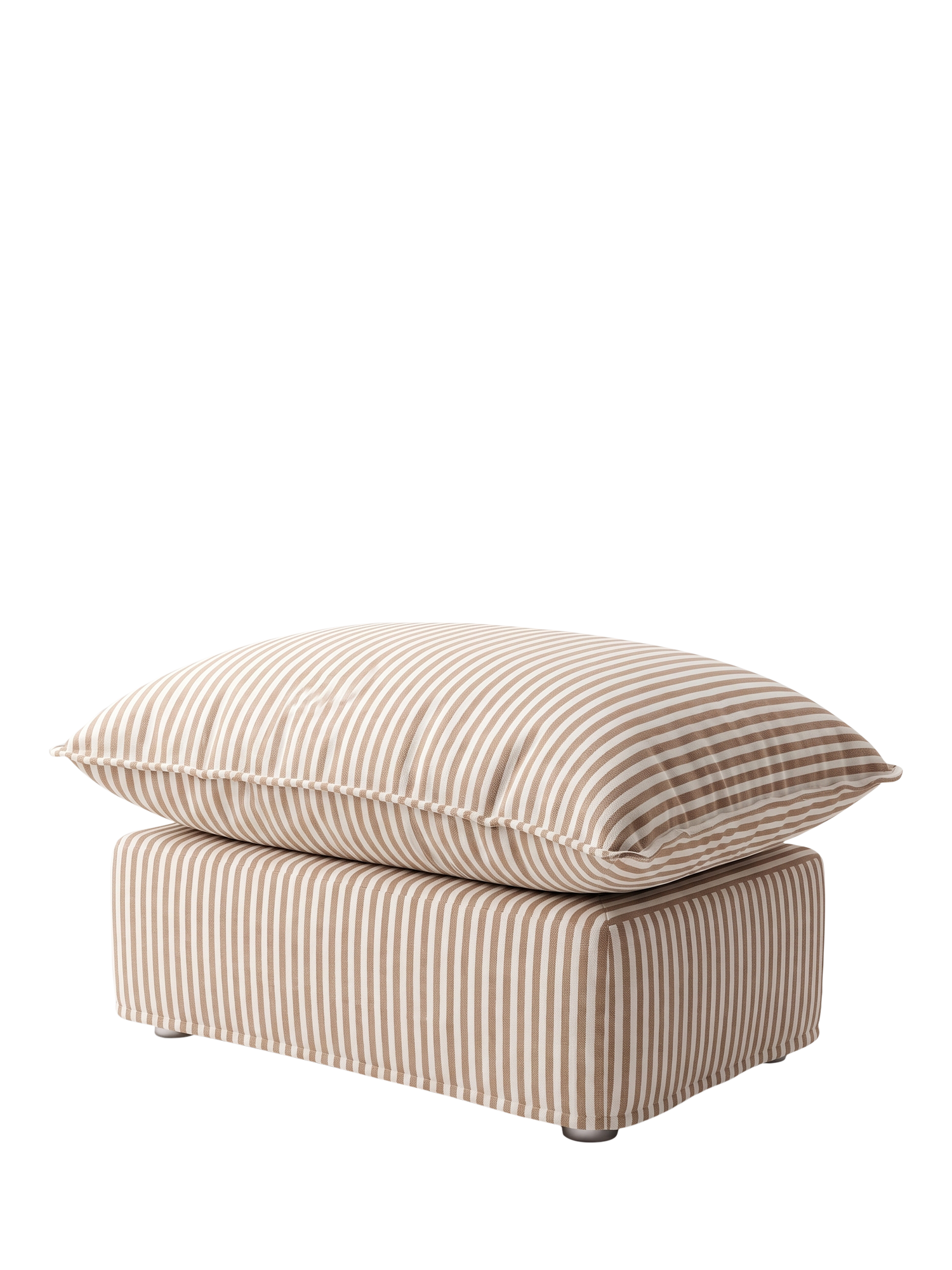Cocobella Range, John Lewis x Sophie Conran Cocobella Footstool, Quill Stripe Natural