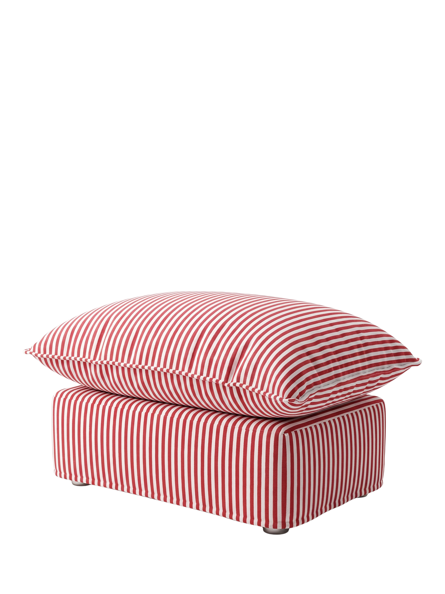 Cocobella Range, John Lewis x Sophie Conran Cocobella Footstool, Quill Stripe Red