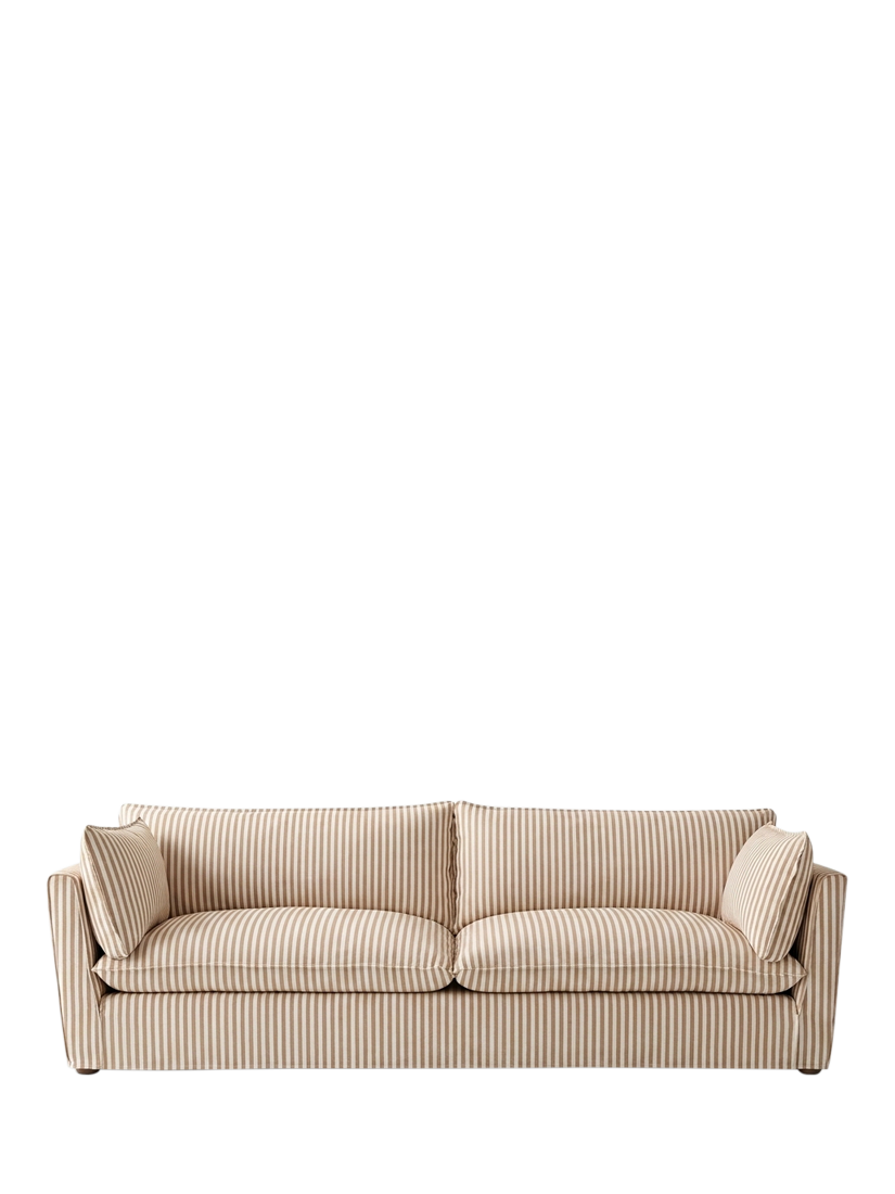 Cocobella Range, John Lewis x Sophie Conran Cocobella Grand 4 Seater Sofa, Quill Stripe Natural