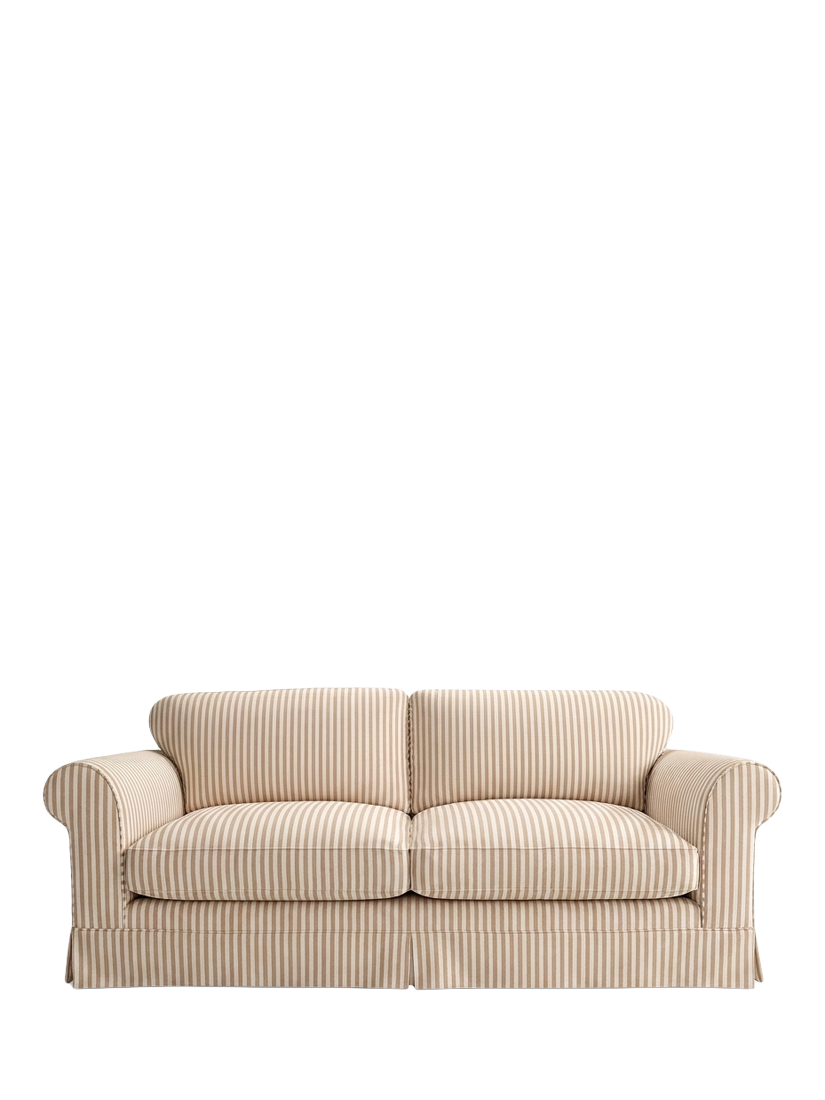 Cocobella Range, John Lewis x Sophie Conran Cocobella Large 3 Seater Sofa, Quill Stripe Natural