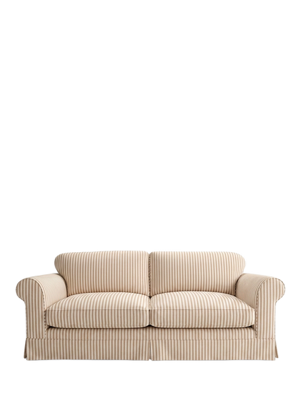 John Lewis x Sophie Conran Cocobella Large 3 Seater Sofa, Quill Stripe Natural