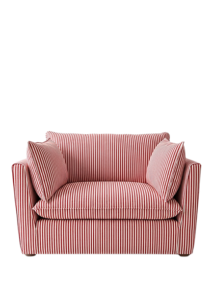John Lewis x Sophie Conran Cocobella Armchair, Quill Stripe Red