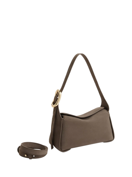 CHARLES & KEITH Aislin Suede Shoulder Bag, Stone Grey - view 2, Stone Grey