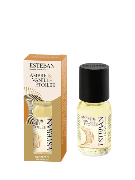 Esteban Starry Amber & Vanilla Refresher Oil, 15ml - view 2, Beige / Gold