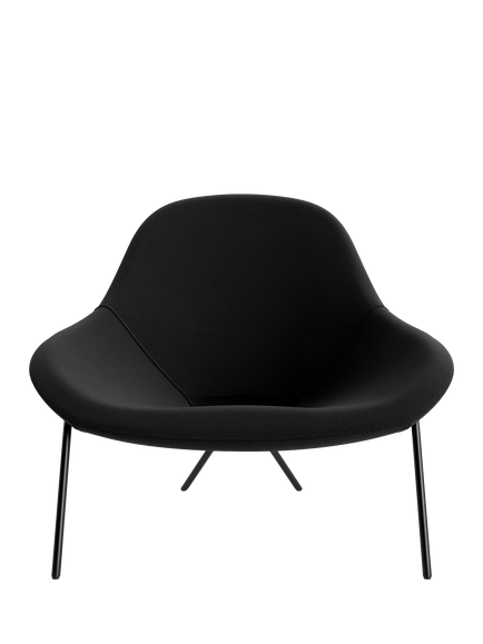 The Conran Shop Magnus Long Cross Leg Lounge Chair, Black Ink, Black Ink