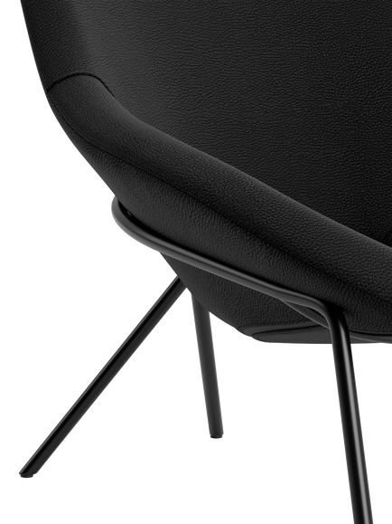 The Conran Shop Magnus Long Cross Leg Lounge Chair, Black Ink - view 2, Black Ink