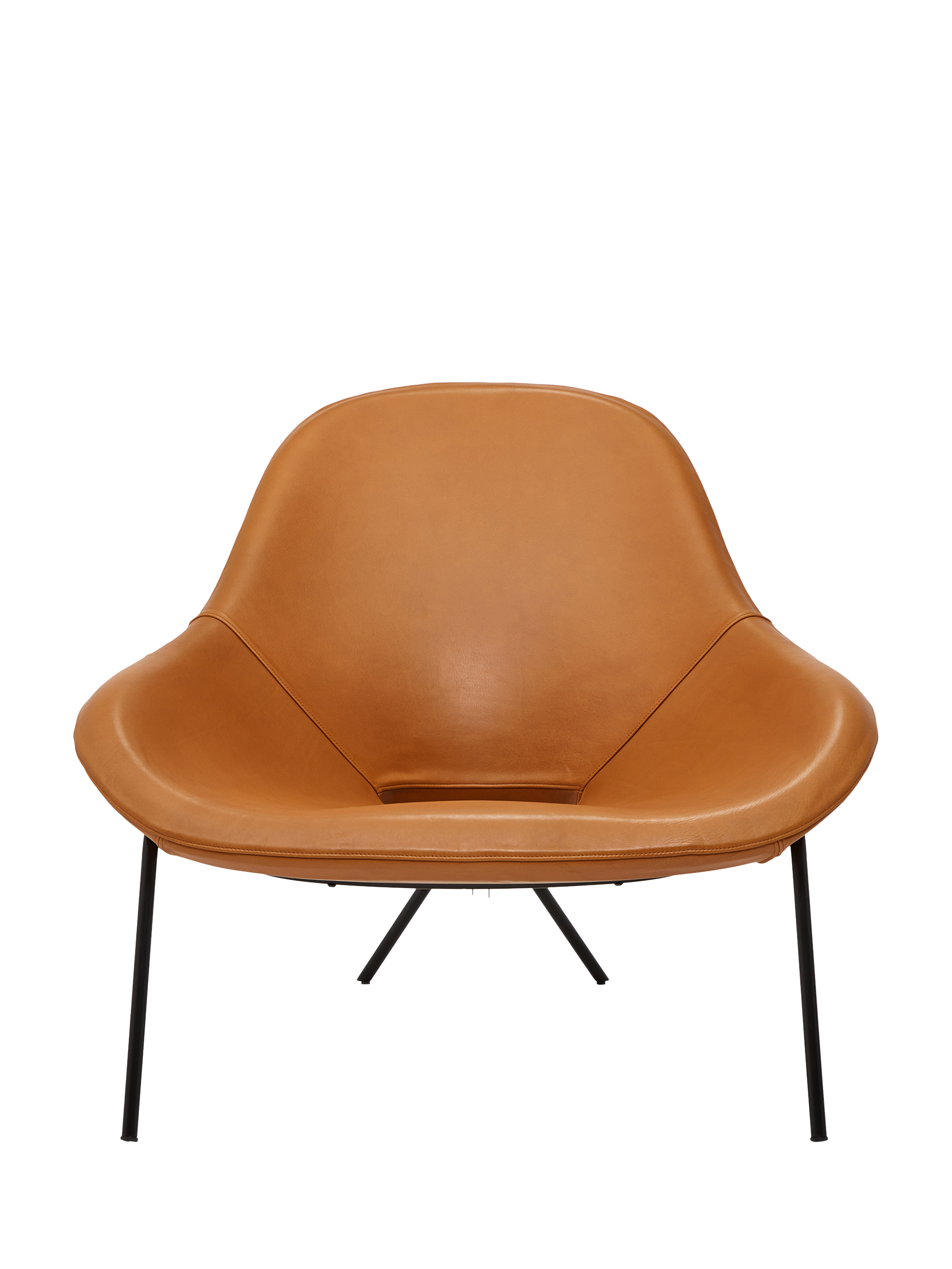 Conran Range, The Conran Shop Magnus Long Cross Leg Lounge Chair, Cognac