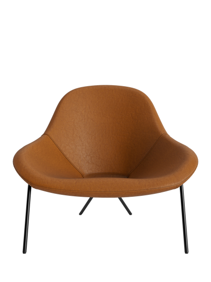 The Conran Shop Magnus Long Cross Leg Lounge Chair, Cognac, Cognac