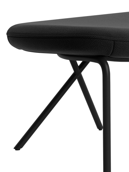 The Conran Shop Magnus Long Cross Leg Ottoman, Black Ink - view 2, Black Ink