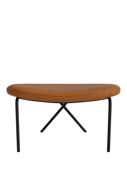 The Conran Shop Magnus Long Cross Leg Ottoman, Cognac, Cognac