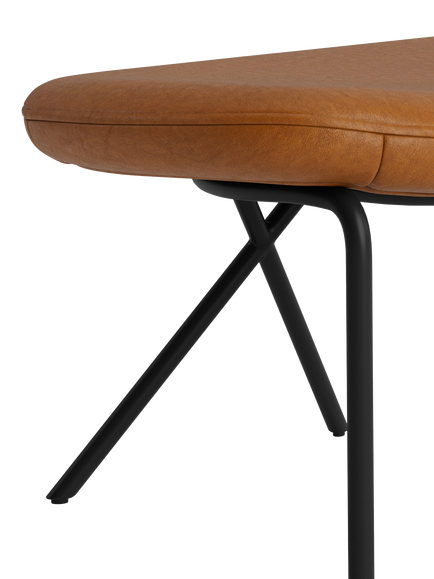 The Conran Shop Magnus Long Cross Leg Ottoman, Cognac - view 2, Cognac