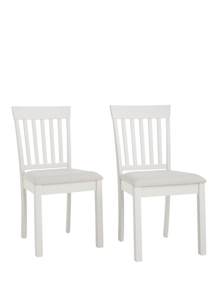 John Lewis OUTLET Wilton Slatted Dining Chair, Set of 2, Linen, Linen